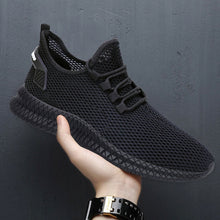 Load image into Gallery viewer, Men Sneakers Black Mesh Breathable Running Sport Shoes Male Lace Up Non-slip Men Low Athletic Sneakers Casual Men Shoes
