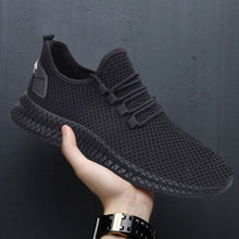 Load image into Gallery viewer, Men Sneakers Black Mesh Breathable Running Sport Shoes Male Lace Up Non-slip Men Low Athletic Sneakers Casual Men Shoes
